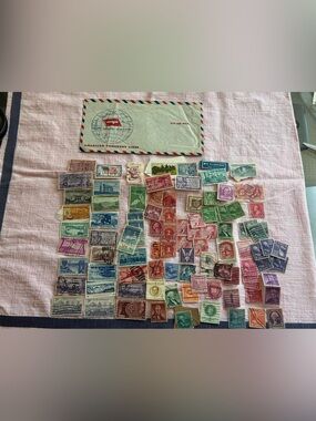 Lot #28 Vintage US Stamps 50+ Air Mail American President Lines